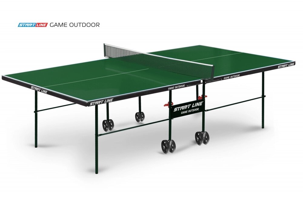 Стол теннисный Game Всепогодный с сеткой Зелёный от компании Каркуша - фото 1