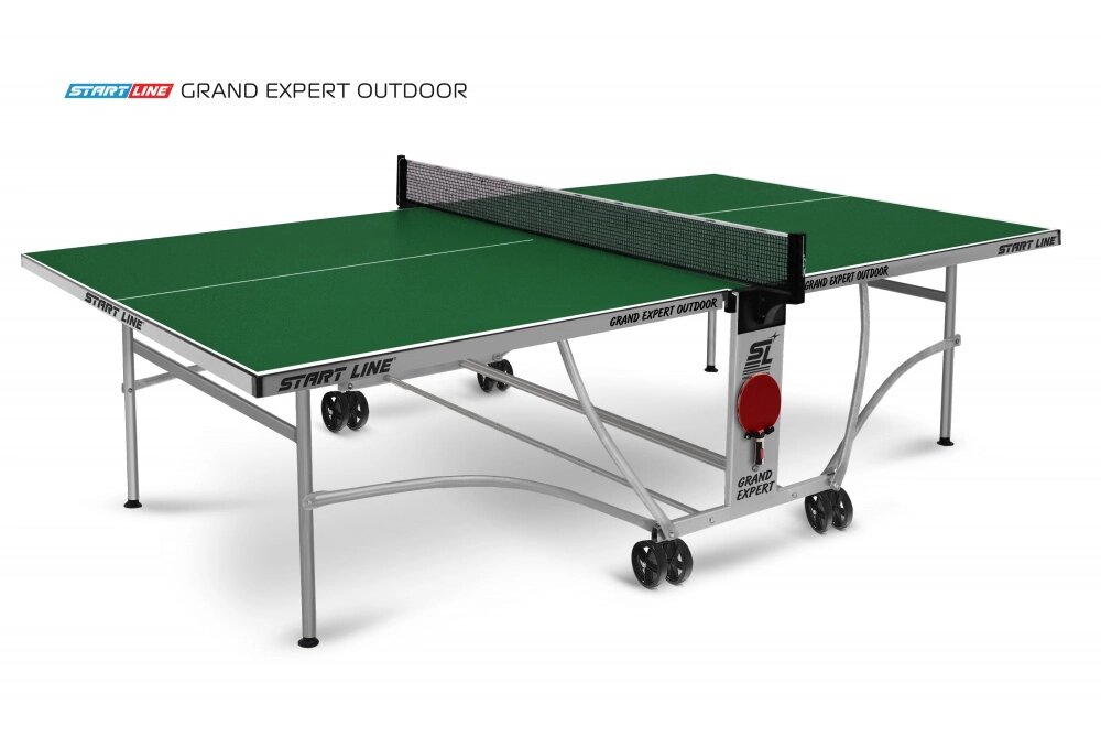 Стол теннисный GRAND EXPERT 4 Всепогодный Зелёный от компании Каркуша - фото 1