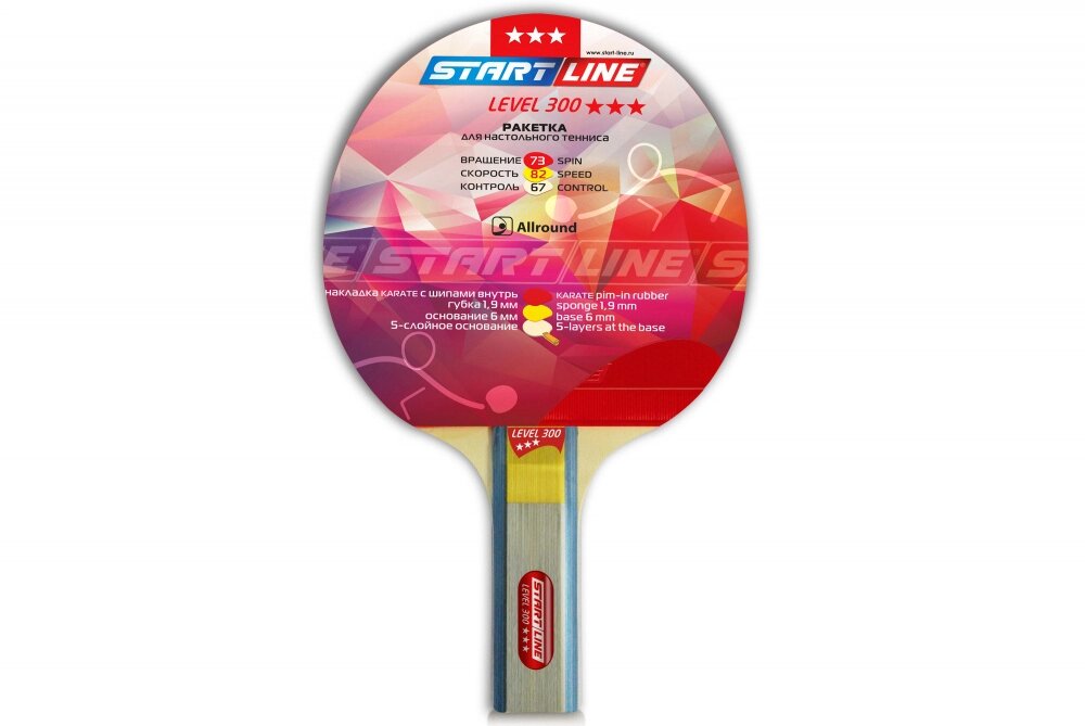 Теннисная ракетка Start line Level 300 New (прямая) 12403 от компании Каркуша - фото 1