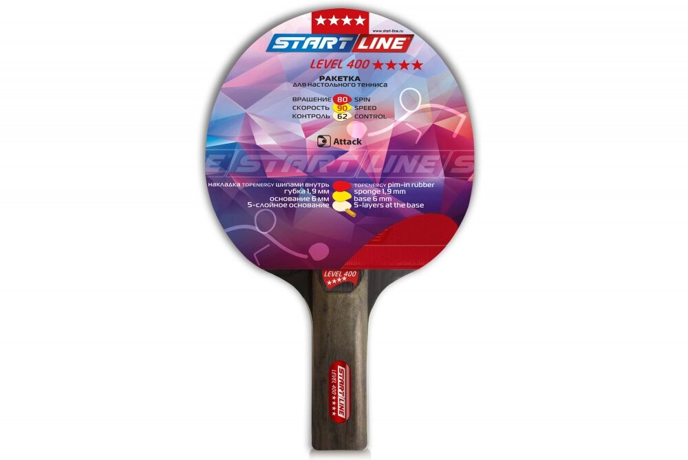 Теннисная ракетка Start line Level 400 New (прямая) 12503 от компании Каркуша - фото 1