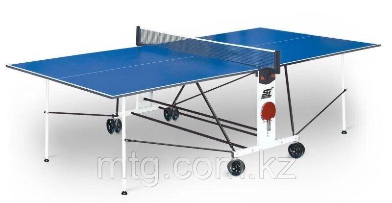 Теннисный стол для помещений "Start line Compact Light LX Indoor" (274 х 152,5 х 76 см) с сеткой от компании Каркуша - фото 1