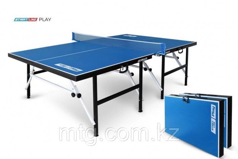 Теннисный стол для помещений "Start line Play Indoor" (274 х 152,5 х 76 см) синий от компании Каркуша - фото 1