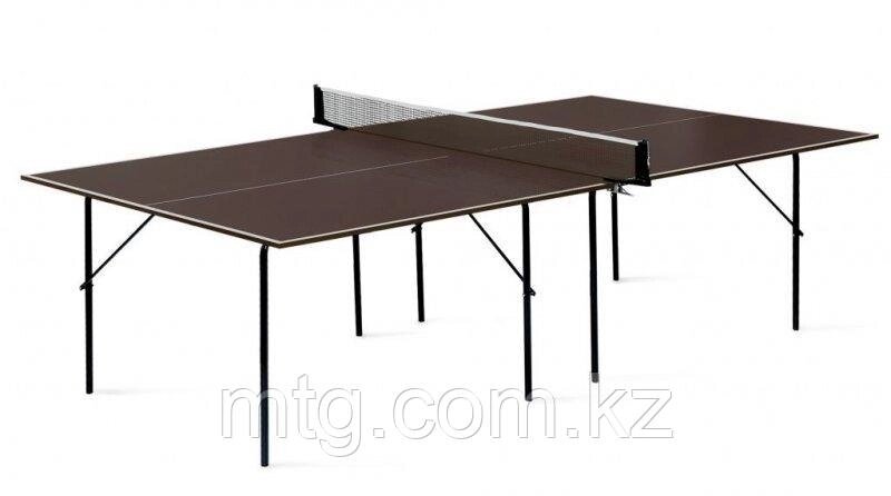 Теннисный стол влагостойкий "Start Line Hobby-2 Outdoor" (273 х 150 х 76 см), коричневый от компании Каркуша - фото 1