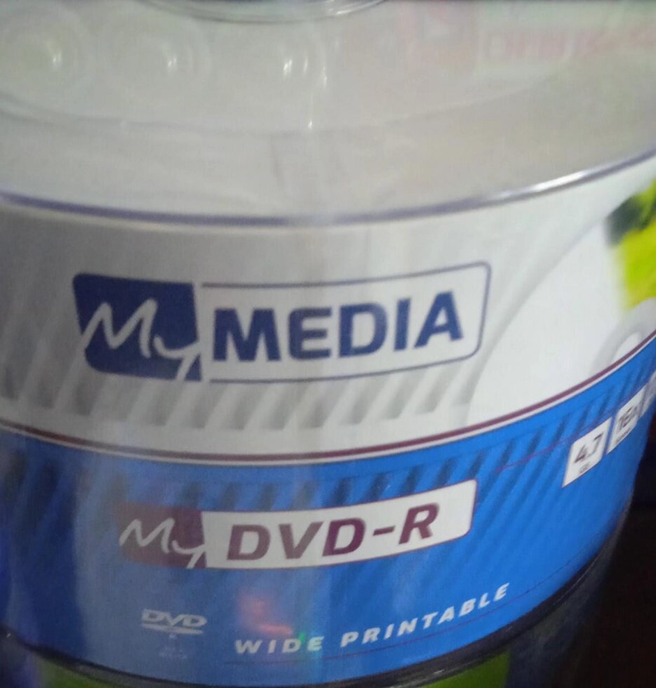 Диски ДВД my media медиа Verbatim DVD+R  4,7gb  16x (50 pack) от компании ИП Флешки Алматы - фото 1