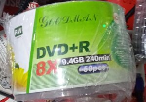 Dvd-R Гудман 9,4 gb 50 шт упаковке.