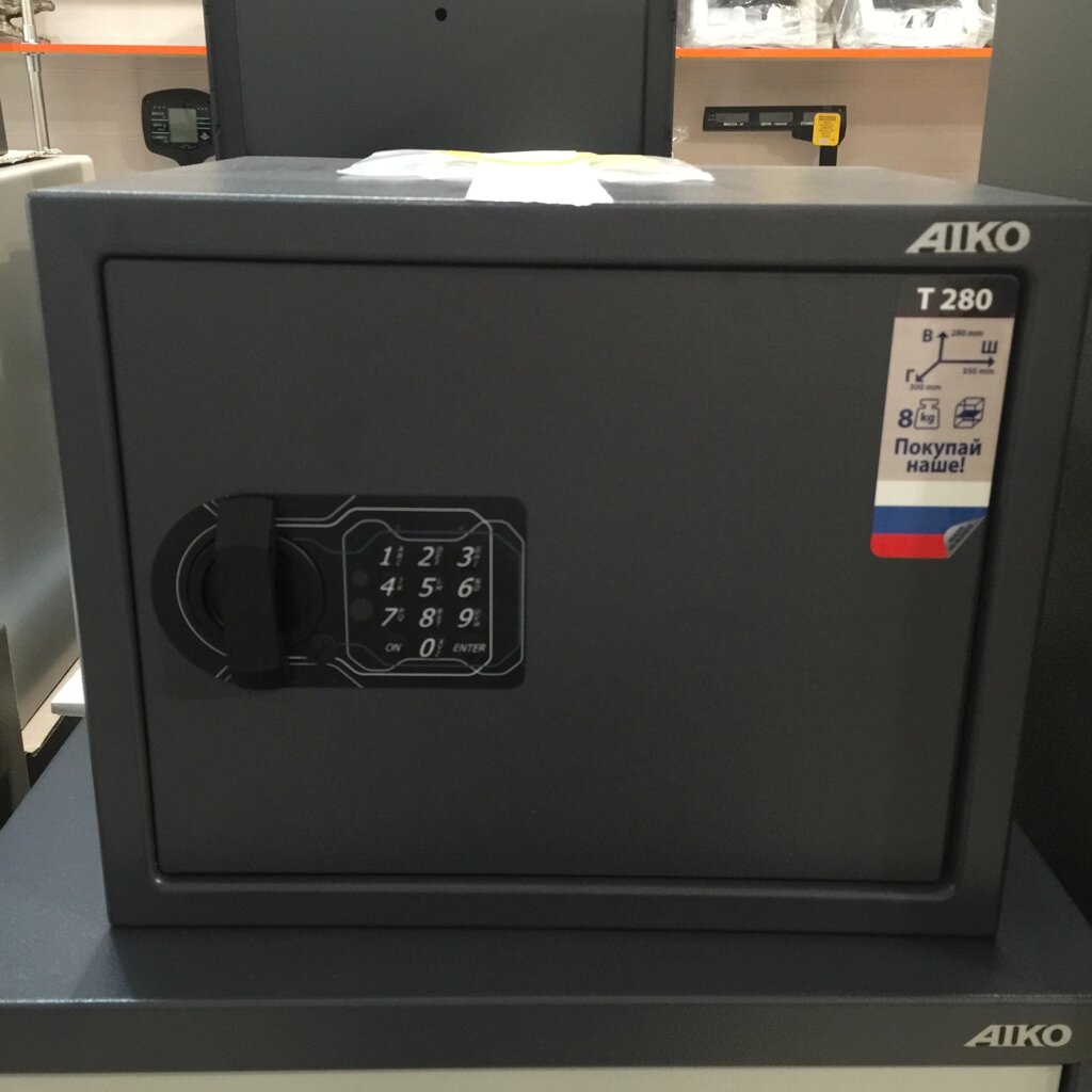Мебельный сейф AIKO T-280 EL от компании А-Техцентр Плюс-торговое оборудование весы, кассы, сейфы - фото 1
