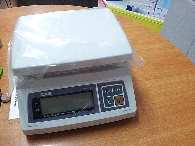Весы CAS sw до 20кг  (пр-во Южная Корея) от компании А-Техцентр Плюс-торговое оборудование весы, кассы, сейфы - фото 1
