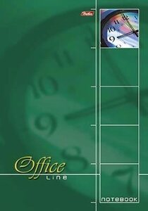 Блокнот "Hatber", 60л, А4, клетка, жёсткая подложка, на спирали, серия "Office Line - Зелёный"