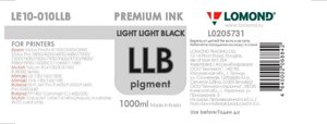 Чернила Stylus PRO 4880/7880/9880 LOMOND LE10-010LM Light Light Black / Св. Серый 1L. Пигментные