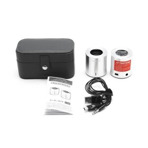 Колонки, Lifetrons, FG-8010STA-SIL-I, Портативные, 2.0, MiniJack 3.5m, 5V, Серебристый, Цветная коро