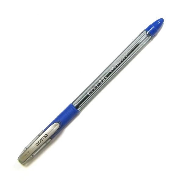 Ручка шариковая, 0.7мм, синяя, корпус прозрачный, с резиновым упором для пальцев Epene - сравнение