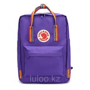 Рюкзак Kanken Fjallraven фиолетовый, Classic. С радужный ручкой.