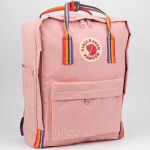 Рюкзак Kanken Fjallraven розовый, Classic. С радужный ручкой.