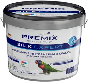 Краска интерьерная акриловая стойкая к мытью. Premix Silk Expert25 кг
