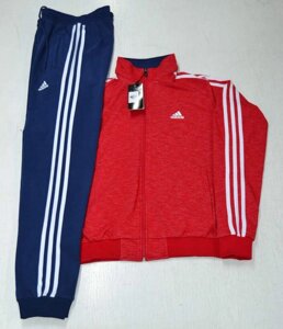 Костюм спортивный мужской Adidas красный меланж/синий