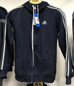 Костюм спортивный мужской Adidas с капюшоном темно-серый