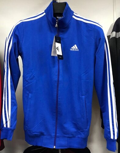 Костюм спортивный мужской Adidas синий-белый/черный
