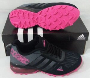 Кроссовки Adidas Cosmic Band Air Grey/Black/Pink размеры 40-44