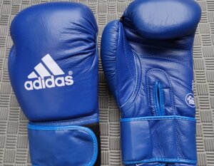 Перчатки боксерские синие