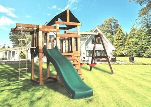 Детская игровая площадка BABYGARDEN PLAY 6 DG с турником, веревочной лестницей, кольцами и горкой