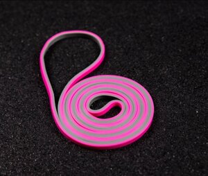 Длинные резиновые двухцветные петли с сопротивлением от 3 до 79 кг YouSteel (Серо-Розовый, 2080х4,5х6,4 мм,