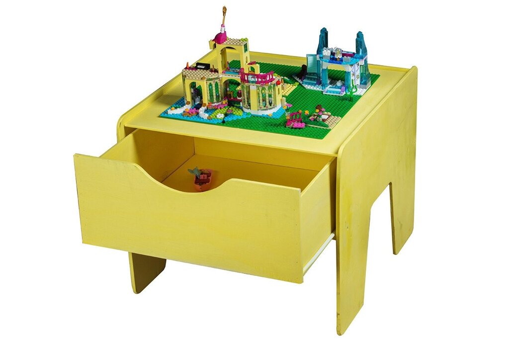 Lego-стол с выдвижным ящиком + полотно!ЦВЕТ НА ВАШ ВЫБОР) - описание