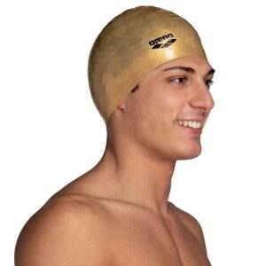 Arena Шапочка для плавания Icons Team Stripe Cap GOLD 50TH