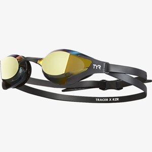 Очки для плавания TYR tracer-X RZR racing mirrored gold/black