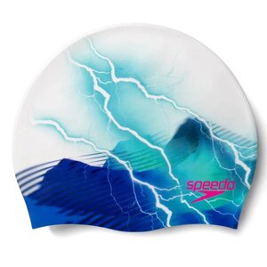 Шапочка для плавания двусторонняя Speedo Digital Printed blue