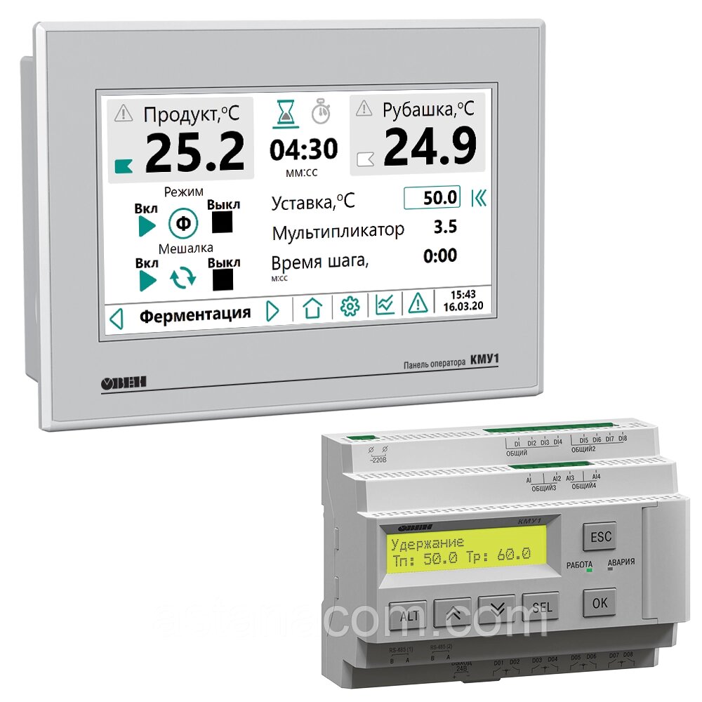 КМУ1 автоматика для управления пастеризаторами и сырными ваннами КМУ1-230. ВДП. К от компании ТОО "Астана Ком" - фото 1