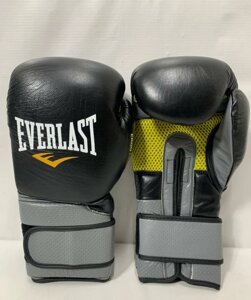 Боксерские перчатки Everlast ( натуральная кожа ) цвет черный /серый