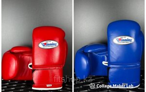 Боксерские перчатки Winning ( натуральная кожа ) цвет красный , синий 16