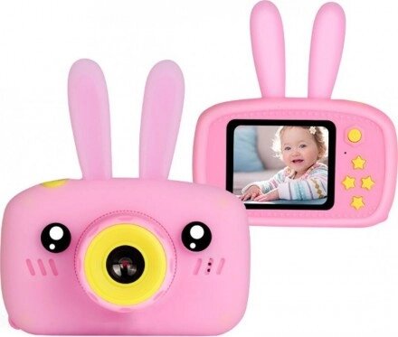 Детский цифровой фотоаппарат Childrens Fun Camera Rabbit, розовый