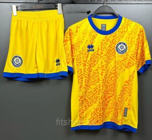 Футбольная форма сборная Казахстана 2024-2025 Взрослая (комплект футболка+шорты) Желтая XXL