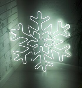 Новогодняя светодиодная фигура "Снежинка"78 х 78 см флекс -неон двухсторонняя