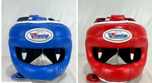 Профессиональный Боксерский Шлем с бампером Winning, тренировочный шлем для бокса и единоборств L, Синий