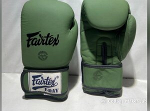 Боксерские перчатки Fairtex F-DAY матовая кожа 12-14