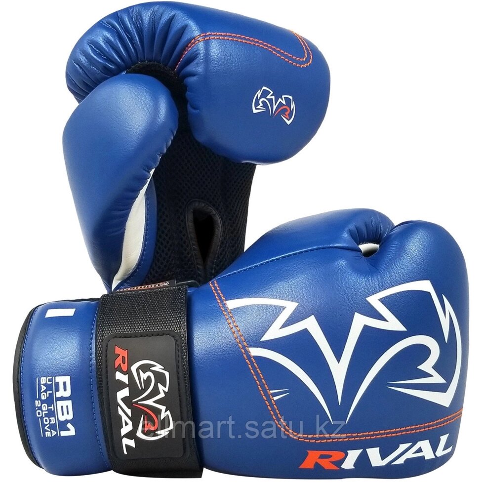 Боксерские перчатки Rival ( натуральная кожа ) цвет черный от компании Ellmart - фото 1