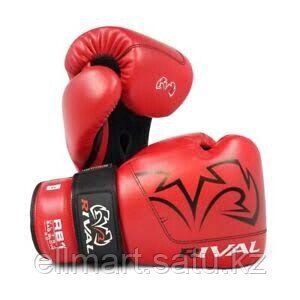 Боксерские перчатки Rival ( натуральная кожа ) цвет красный от компании Ellmart - фото 1