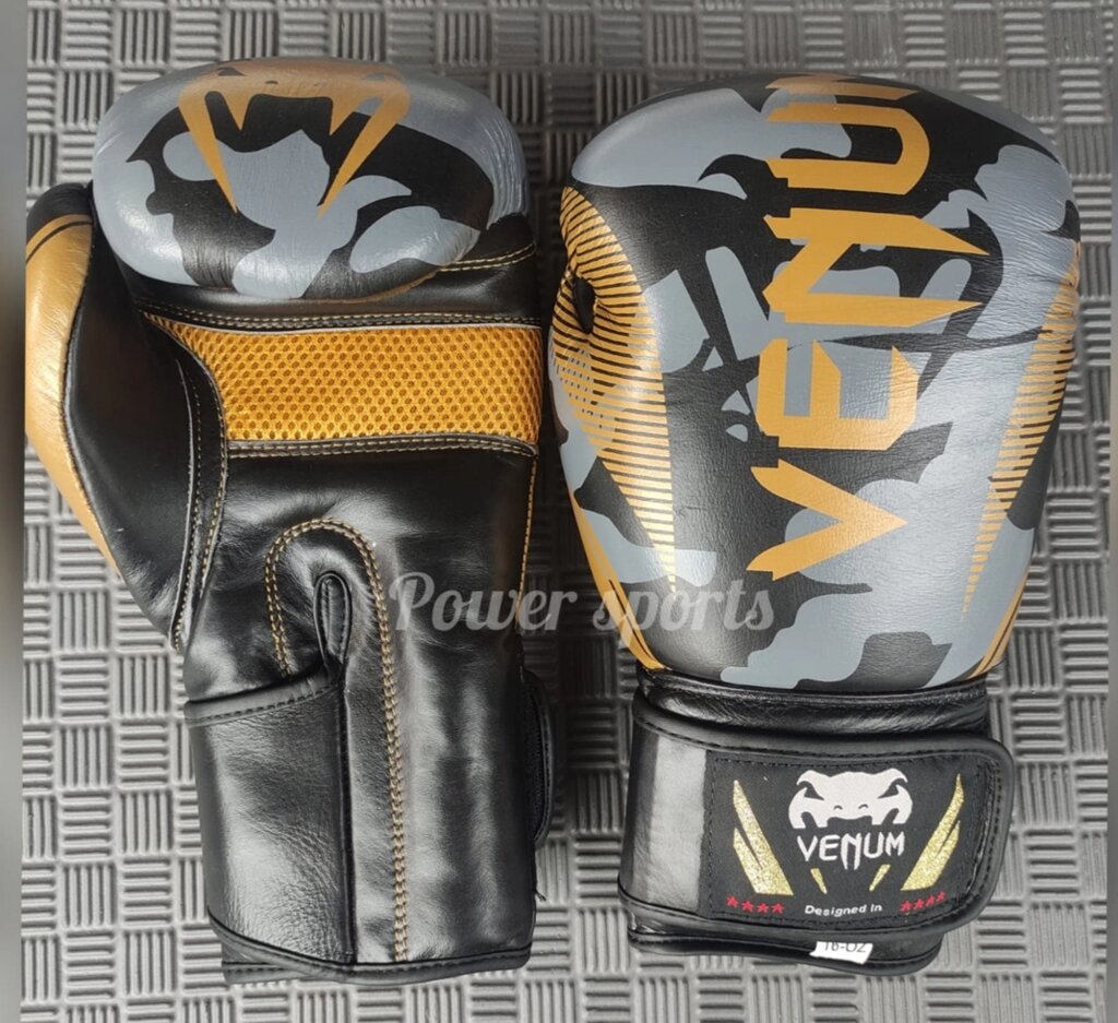 Боксерские перчатки Venum ( натуральная кожа ) от компании Ellmart - фото 1