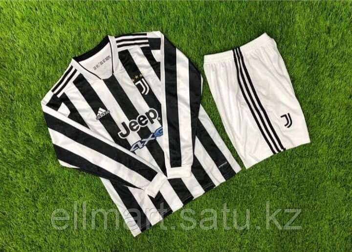 Футбольная форма Juventus 2021/22 года (комплект футболка с длинным рукавом +шорты) от компании Ellmart - фото 1