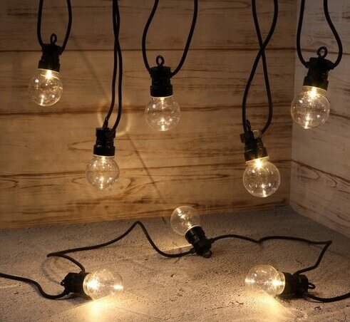 Гирлянда Белт лайт (Belt light) с LED лампочками (ретро лампы) 5 метров от компании Ellmart - фото 1
