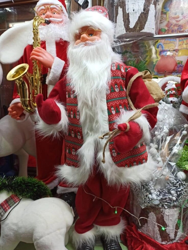 Музыкальная фигура "Дед Мороз" 1 метр от компании Ellmart - фото 1