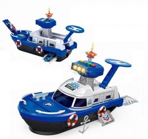 Игрушка Полицейский катер с машинками Хотвиллс HW-119