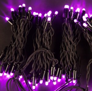 Гирлянда Нить фиолетовая 10 метров 70 лампочек