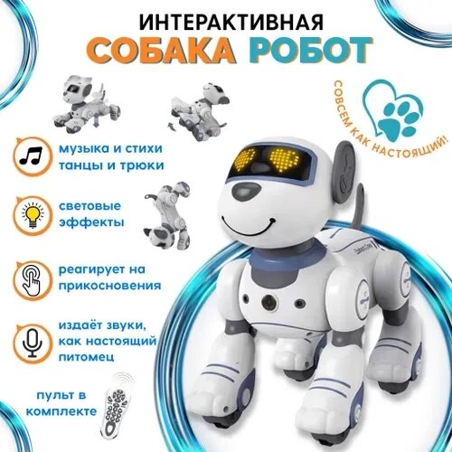 Робот Собака , игрушка для мальчика для девочек интерактивная программируемая на пульте управления от компании Ellmart - фото 1