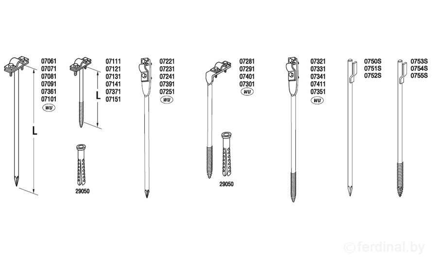 Держатель проволокиL=18 cm, вкручиваемый, проволока Ø 5-10 mm, медь/латунь от компании ТОО "АСБ-ТОП" - фото 1