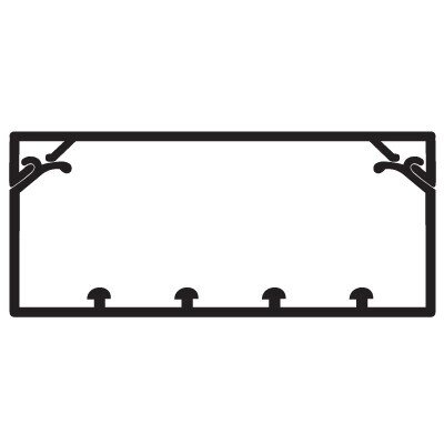 DKC 01788 TA-GN 150x60 Короб с крышкой с направляющими для установки разделителей от компании ТОО "АСБ-ТОП" - фото 1