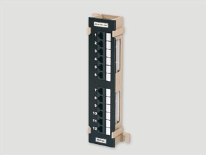 Eurolan Коммутационная панель 1U 19", 24хRJ45, 568A/B, UTP, кат. 5е, черная