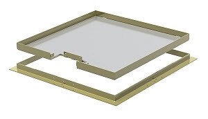 Кассетная рамка RKS 282x282x15 мм (напольный люк, латунь) от компании ТОО "АСБ-ТОП" - фото 1